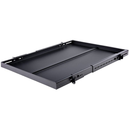 StarTech.com Étagère de montage en rack 1U à 4 montants de 19,5 à 38 pouces à profondeur de montage réglable - Étagère de rack fixe robuste - 330 lb / 150 kg - 27,5 pouces de profondeur ADJSHELFHD