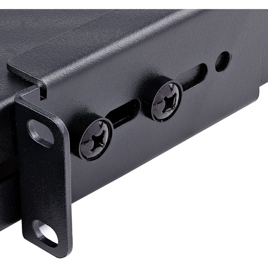 StarTech.com Étagère de montage en rack 1U à 4 montants de 19,5 à 38 pouces à profondeur de montage réglable - Étagère de rack fixe robuste - 330 lb / 150 kg - 27,5 pouces de profondeur ADJSHELFHD