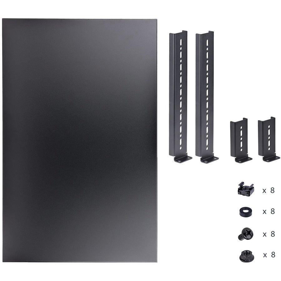 StarTech.com Étagère de montage en rack 1U à 4 montants de 19,5 à 38 pouces à profondeur de montage réglable - Étagère de rack fixe robuste - 330 lb / 150 kg - 27,5 pouces de profondeur ADJSHELFHD