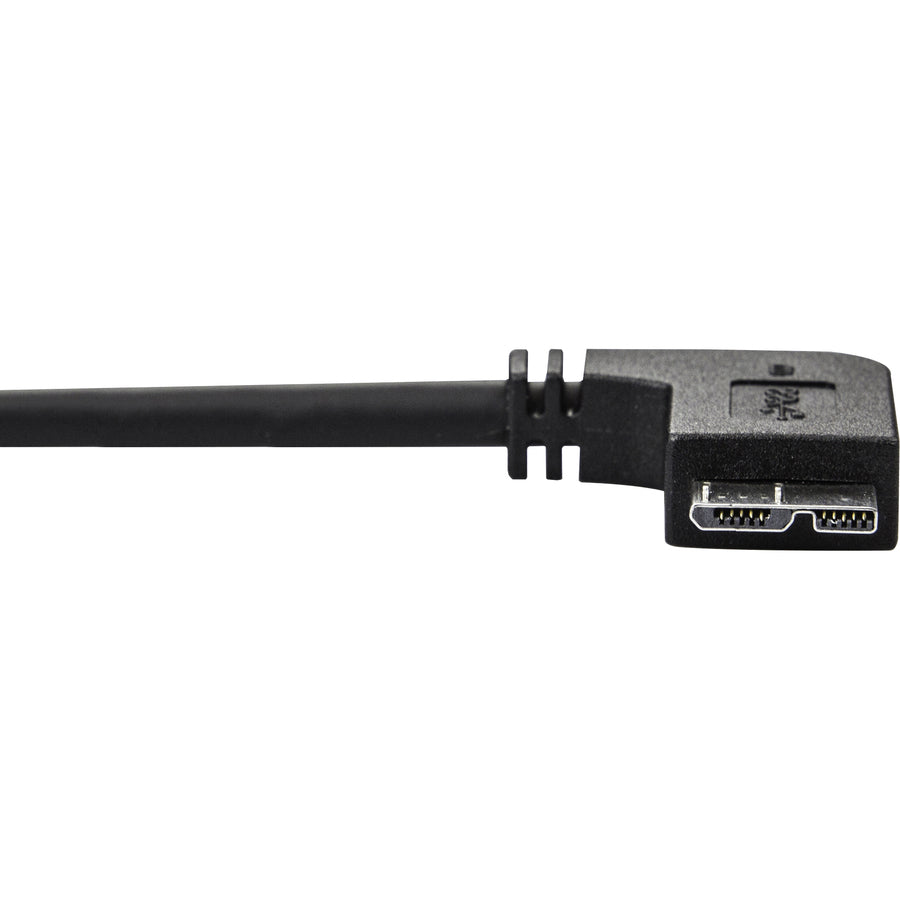 Câble micro USB 3.0 fin StarTech.com de 2 m (5 Gbit/s) - M/M - USB 3.0 A vers micro USB coudé vers la gauche - USB 3.2 Gen 1 USB3AU2MLS