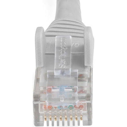 Câble Ethernet CAT6 StarTech.com de 6 m, LSZH (faible émission de fumée et zéro halogène) 10 GbE anti-accroc 100 W PoE UTP RJ45, cordon de raccordement réseau gris, ETL N6LPATCH20GR