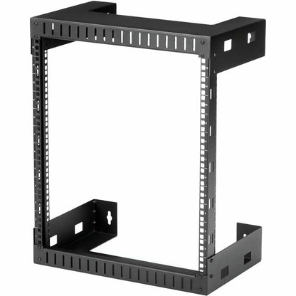 StarTech.com Rack réseau mural robuste à 2 montants 12U, rack serveur à cadre ouvert de 19 pouces pour équipement informatique, rack de données à montage mural ~ RK12WALLO