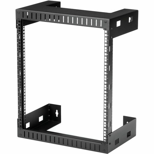 StarTech.com Rack réseau mural robuste à 2 montants 12U, rack serveur à cadre ouvert de 19 pouces pour équipement informatique, rack de données à montage mural ~ RK12WALLO