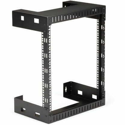 StarTech.com Rack réseau mural robuste à 2 montants 12U, rack serveur à cadre ouvert de 19 pouces pour équipement informatique, rack de données à montage mural ~ RK12WALLO