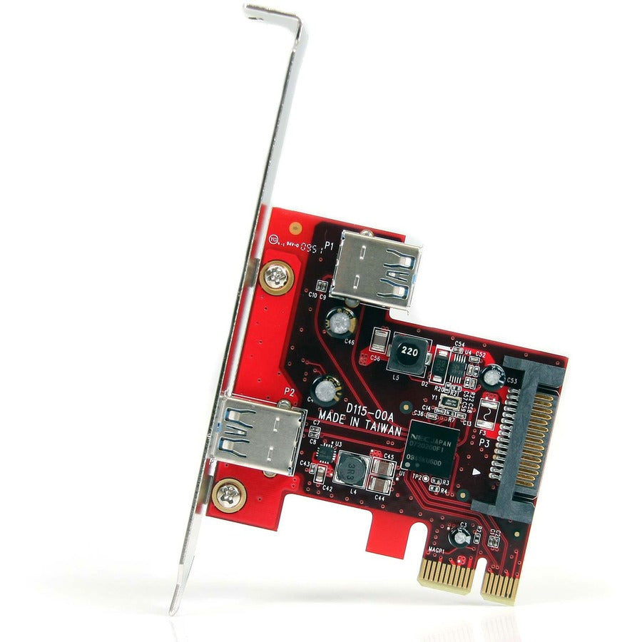 StarTech.com Carte PCI Express SuperSpeed ​​USB 3.0 à 2 ports avec prise en charge UASP - 5 Gbit/s - 1 interne, 1 externe PEXUSB3S11