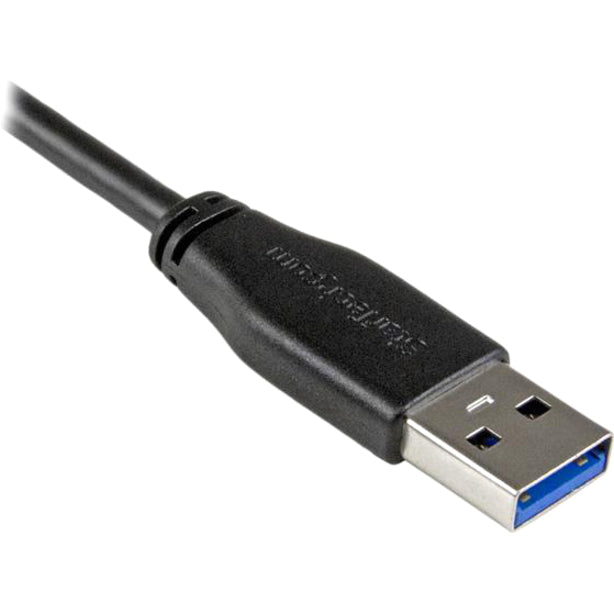 Câble micro USB 3.0 fin StarTech.com de 2 m (5 Gbit/s) - M/M - USB 3.0 A vers micro USB à angle droit - USB 3.2 Gen 1 USB3AU2MRS