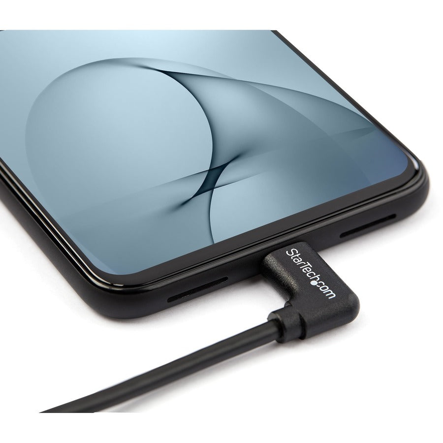 StarTech.com Câble USB-C à angle droit M/M de 1 m - USB 2.0 - Câble USB Type C - Câble USB-C à 90 degrés - Câble USB C vers USB C - Câble de charge USB-C USB2CC1MR