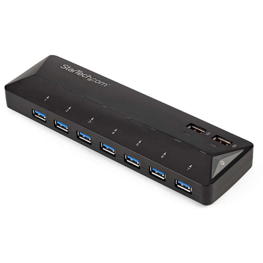StarTech.com Hub USB 3.0 à 7 ports et ports de charge dédiés - 2 ports 2,4 A - Hub USB de bureau et station de charge rapide ST93007U2C