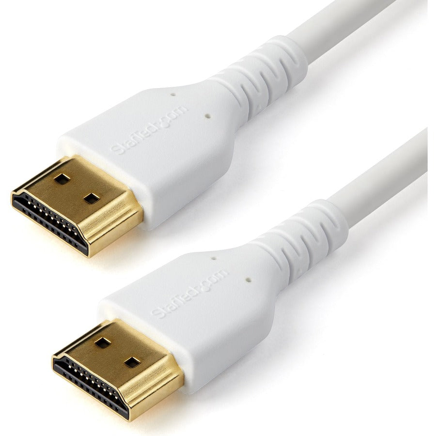 Câble HDMI 2.0 certifié de qualité supérieure StarTech.com de 1 m avec Ethernet - Câble de moniteur HDMI ultra HD robuste et durable haute vitesse UHD 4K 60 Hz HDR de 0,9 m RHDMM1MPW