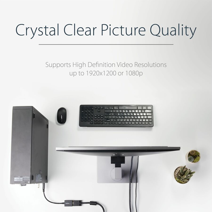 Adaptateur StarTech.com DisplayPort vers VGA, convertisseur DP vers VGA actif, adaptateur vidéo 1080p DP vers VGA, dongle DisplayPort certifié DP2VGA2