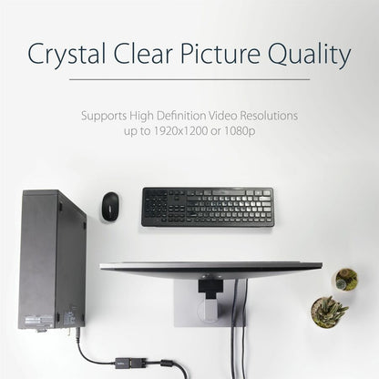 Adaptateur StarTech.com DisplayPort vers VGA, convertisseur DP vers VGA actif, adaptateur vidéo 1080p DP vers VGA, dongle DisplayPort certifié DP2VGA2