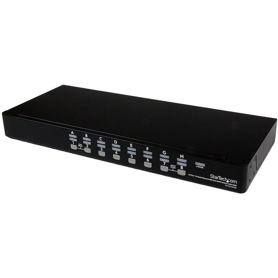 Commutateur KVM USB PS/2 à montage en rack 1U à 16 ports avec OSD SV1631DUSB de StarTech.com