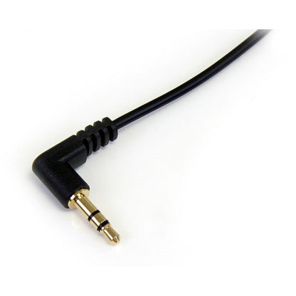 Câble audio stéréo fin 3,5 mm vers angle droit StarTech.com de 30 cm - M/M MU1MMSRA