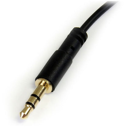Câble audio stéréo fin 3,5 mm vers angle droit StarTech.com de 30 cm - M/M MU1MMSRA