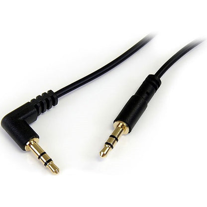 Câble audio stéréo fin 3,5 mm vers angle droit StarTech.com de 0,9 m - M/M MU3MMSRA