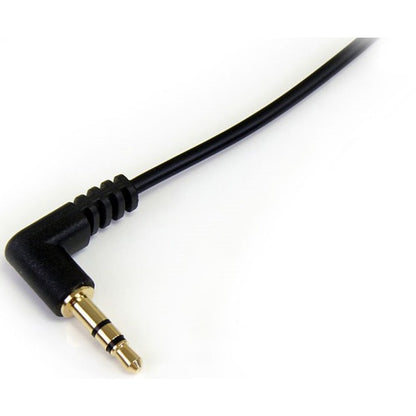 Câble audio stéréo fin 3,5 mm vers angle droit StarTech.com de 0,9 m - M/M MU3MMSRA