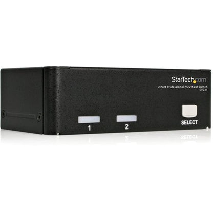Commutateur KVM PS/2 professionnel à 2 ports StarTech.com - PS/2 - 2 ports - 1 utilisateur local - 1U SV-231