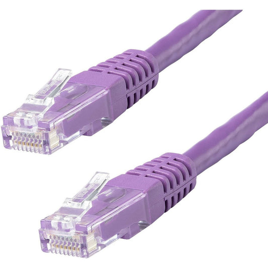 Câble Ethernet CAT6 StarTech.com de 3 m - Gigabit moulé violet - 100 W PoE UTP 650 MHz - Cordon de raccordement de catégorie 6 Câblage certifié UL/TIA C6PATCH10PL