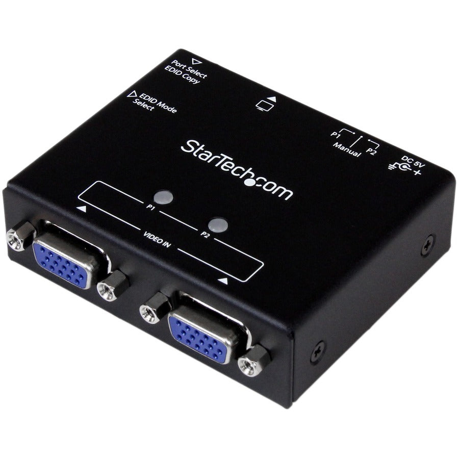 Boîtier de commutation automatique VGA à 2 ports StarTech.com avec commutation prioritaire et copie EDID ST122VGA
