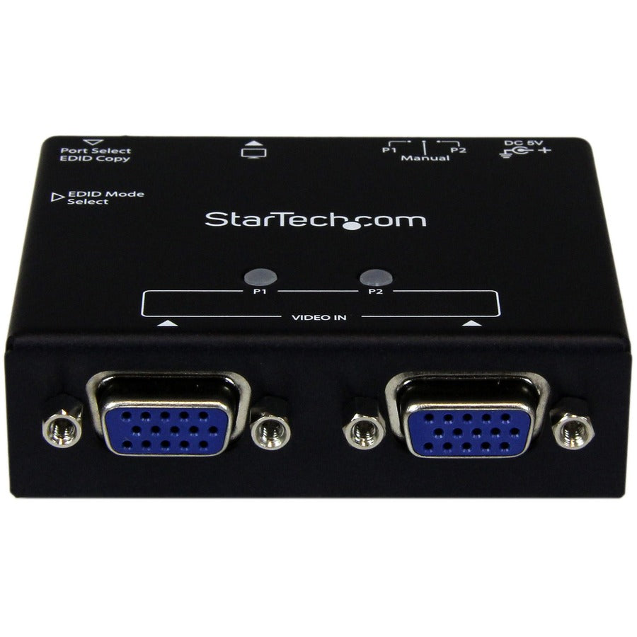 Boîtier de commutation automatique VGA à 2 ports StarTech.com avec commutation prioritaire et copie EDID ST122VGA