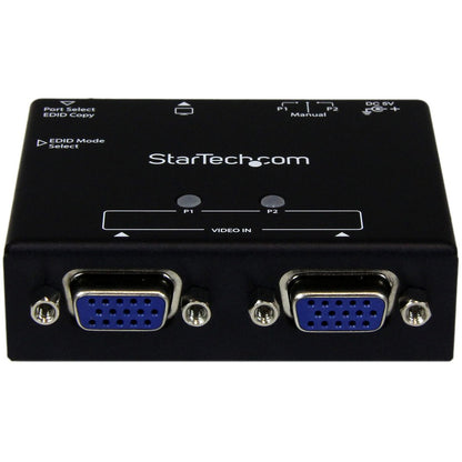 Boîtier de commutation automatique VGA à 2 ports StarTech.com avec commutation prioritaire et copie EDID ST122VGA