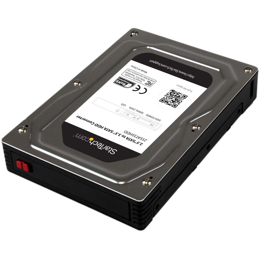 Boîtier adaptateur en aluminium pour disque dur SATA 2,5" vers 3,5" StarTech.com avec hauteur SSD/HDD jusqu'à 12,5 mm 25SAT35HDD