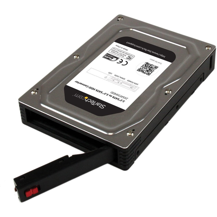 Boîtier adaptateur en aluminium pour disque dur SATA 2,5" vers 3,5" StarTech.com avec hauteur SSD/HDD jusqu'à 12,5 mm 25SAT35HDD
