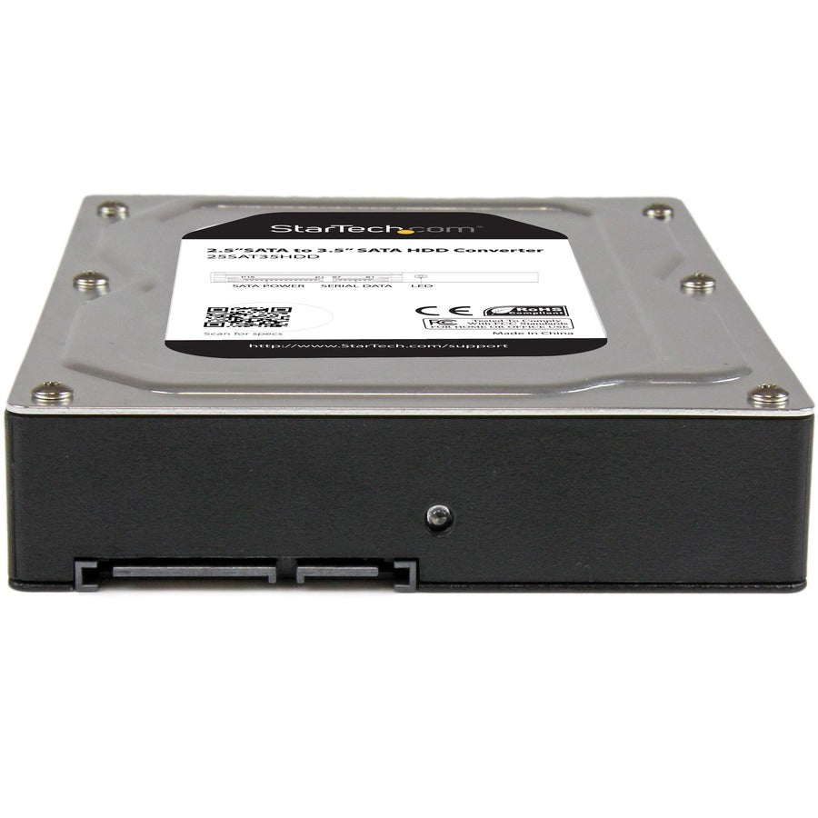Boîtier adaptateur en aluminium pour disque dur SATA 2,5" vers 3,5" StarTech.com avec hauteur SSD/HDD jusqu'à 12,5 mm 25SAT35HDD