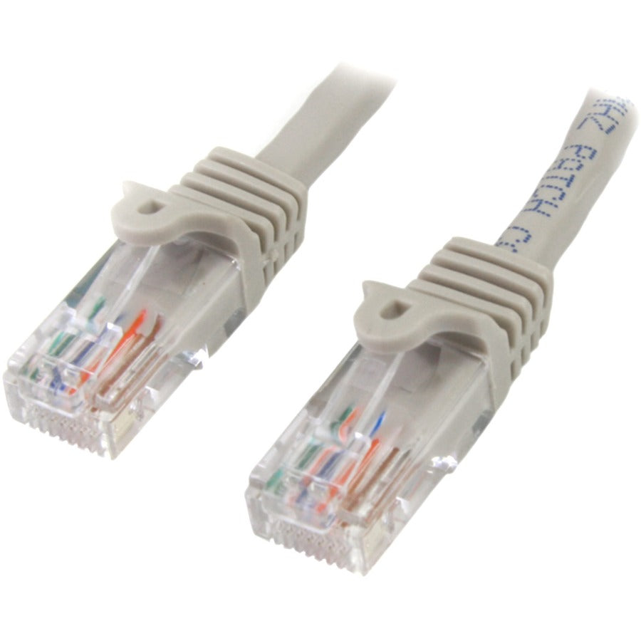 Câble patch UTP Cat5e anti-accroc StarTech.com de 4,6 m, gris, 45PATCH15GR
