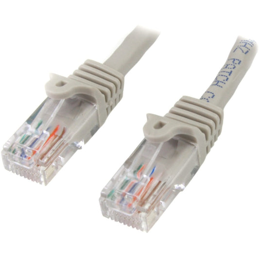 Câble patch UTP Cat5e anti-accroc StarTech.com de 4,6 m, gris, 45PATCH15GR