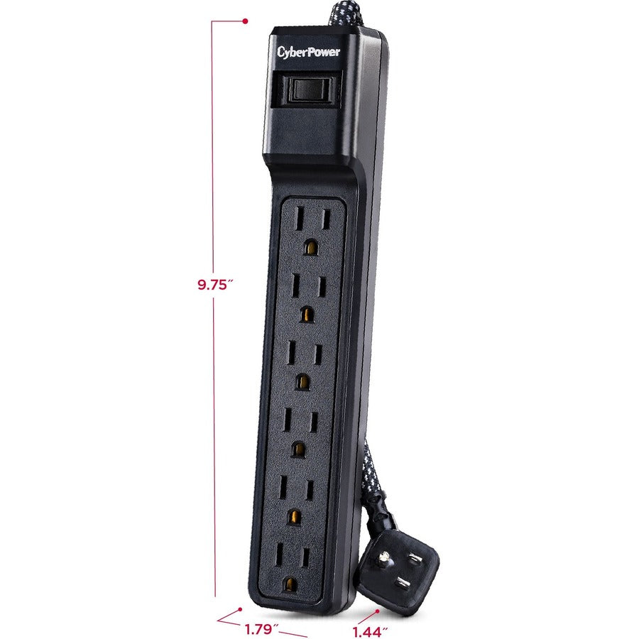 Parasurtenseur/protecteur de surtension à 6 prises CyberPower B608B B608B