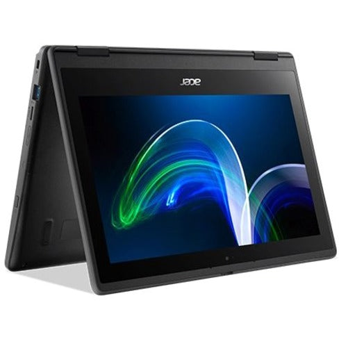 Acer TravelMate Spin B3 B311R-32 TMB311R-32-C31R Ordinateur portable convertible 2 en 1 à écran tactile 11,6" - HD - Intel Celeron N5100 - 4 Go - Mémoire flash 128 Go - Clavier anglais NX.VQWAA.001