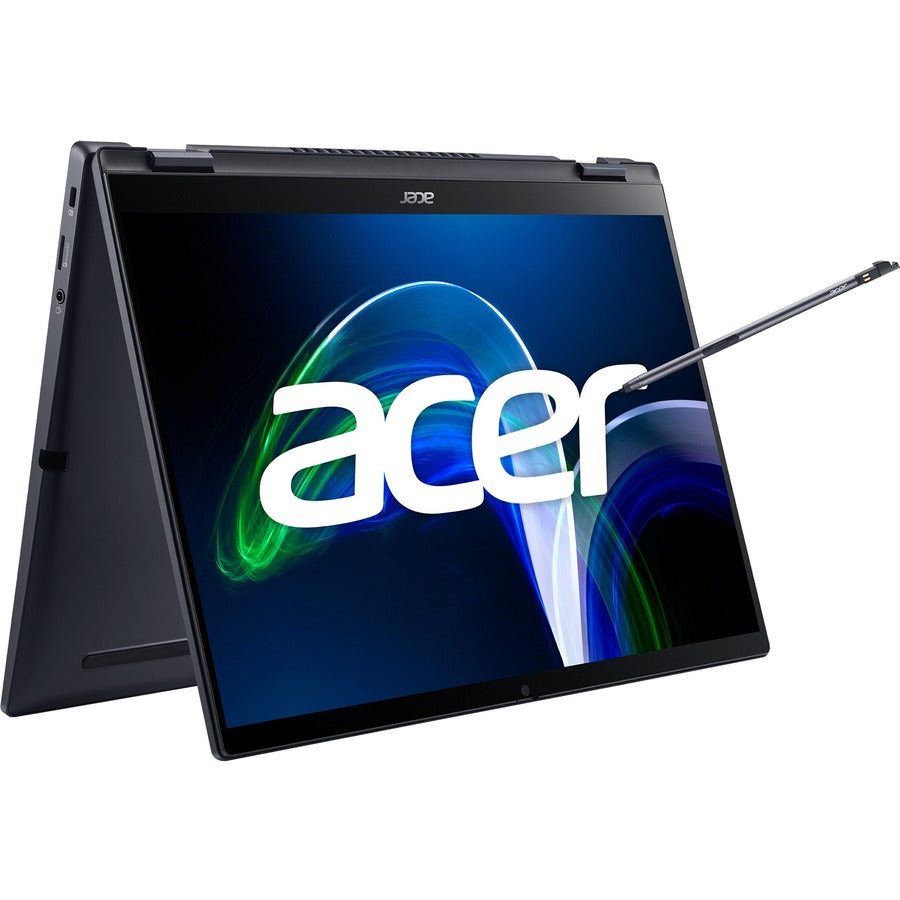 Acer TravelMate Spin P6 P614RN-52 TMP614RN-52-77DL Ordinateur portable convertible 2 en 1 à écran tactile 14" - WUXGA - Intel Core i7 11e génération i7-1165G7 - 16 Go - SSD 512 Go - Clavier anglais - Galaxy Black NX.VT1AA.004