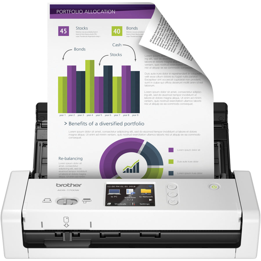 Brother ADS-1700W Wireless Compact Desktop Scanner ADS-1700W