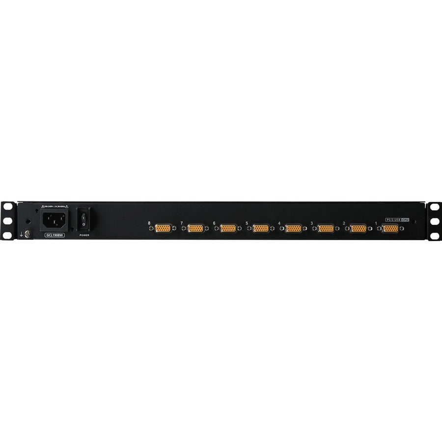 Commutateur KVM LCD 8 ports à faible profondeur et écran large 18,5" IOGEAR (conforme TAA) GCL1908W