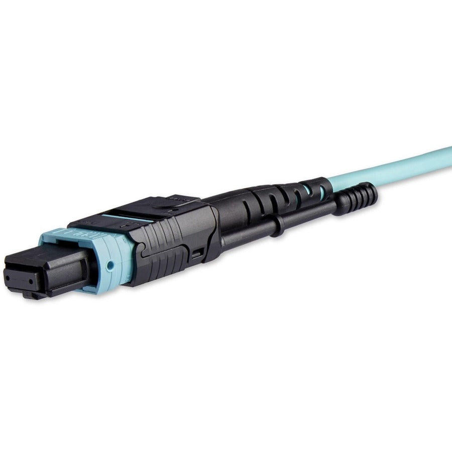 Câble fibre optique multimode OM3 duplex MTP(F)/PC vers 4x LC/PC de 1 m (3 pi), 40G, faible perte d'insertion, cordon de raccordement fibre optique MPO8LCPL1M