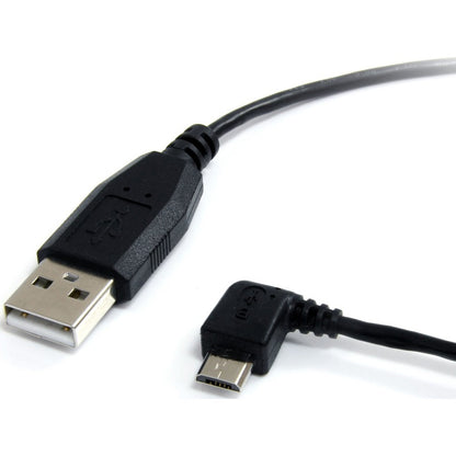 Câble micro USB StarTech.com de 30 cm (1 pi) - Micro B coudé vers la gauche UUSBHAUB1LA