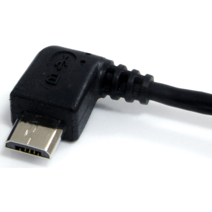 Câble micro USB StarTech.com de 30 cm (1 pi) - Micro B coudé vers la gauche UUSBHAUB1LA