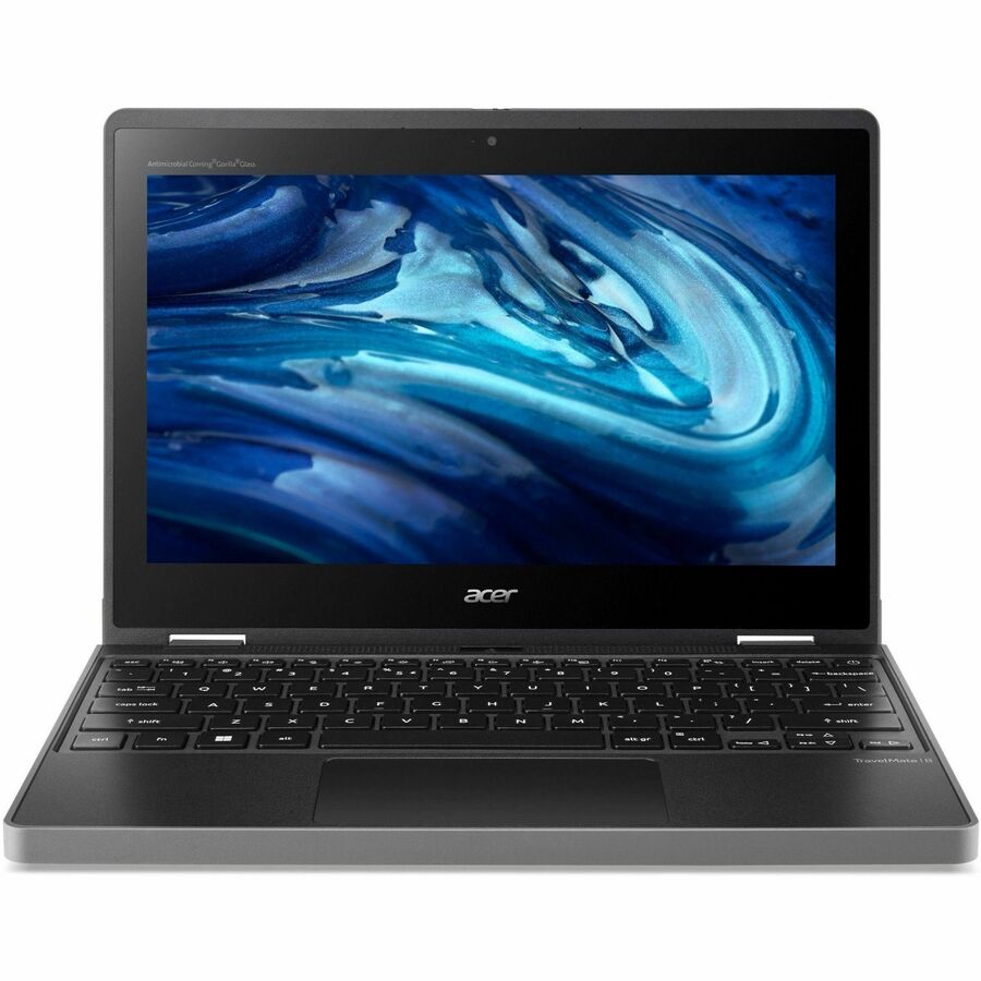 Acer TravelMate Spin B3 B311R-33 TMB311R-33-C872 Ordinateur portable convertible 2 en 1 à écran tactile 11,6" - WXGA - Intel N100 - 8 Go - Mémoire flash 128 Go - Clavier anglais - Noir NX.VYNAA.001