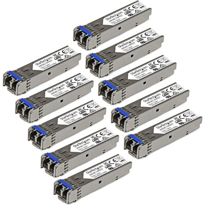 StarTech.com Lot de 10 modules SFP compatibles HPE J4859C 1000BASE-LX - Transceiver à fibre optique 1GbE Gigabit Ethernet monomode/multimode - 10 km J4859C10PKST