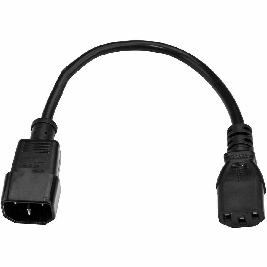 StarTech.com Rallonge d'alimentation de 3 m, C14 vers C13, 10 A 125 V, 18 AWG, rallonge de cordon d'alimentation pour ordinateur, câble d'extension d'alimentation PXT10010