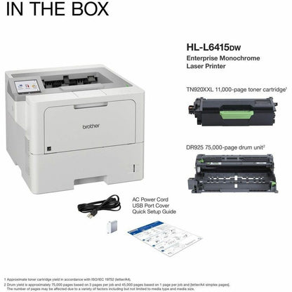 Imprimante laser sans fil de bureau Brother HL HL-L6415DW - Monochrome HL-L6415DW