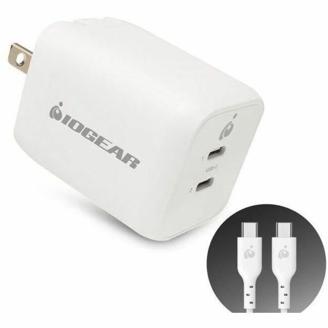Chargeur GaN double USB-C 65 W IOGEAR GearPower GPAWC65W