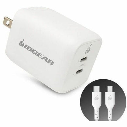 Chargeur GaN double USB-C 65 W IOGEAR GearPower GPAWC65W
