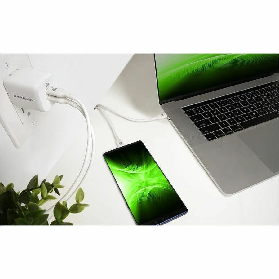 Chargeur GaN double USB-C 65 W IOGEAR GearPower GPAWC65W