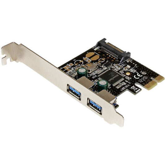 StarTech.com Carte contrôleur PCI Express PCIe SuperSpeed ​​USB 3.0 à 2 ports avec alimentation SATA - 5 Gbit/s PEXUSB3S23
