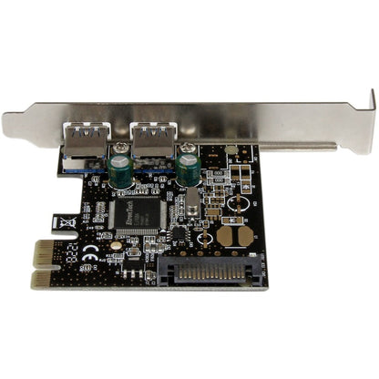 StarTech.com Carte contrôleur PCI Express PCIe SuperSpeed ​​USB 3.0 à 2 ports avec alimentation SATA - 5 Gbit/s PEXUSB3S23