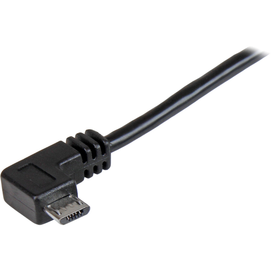 Câble de charge et de synchronisation micro-USB à angle droit StarTech.com de 2 m (6 pi) M/M - USB 2.0 A vers micro USB - 24 AWG USBAUB2MRA