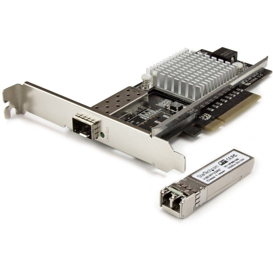 StarTech.com Carte réseau 10G - 1 connecteur fibre optique LC multimode SFP+ ouvert 10G - Puce Intel 82599 - Carte Gigabit Ethernet PEX10000SRI