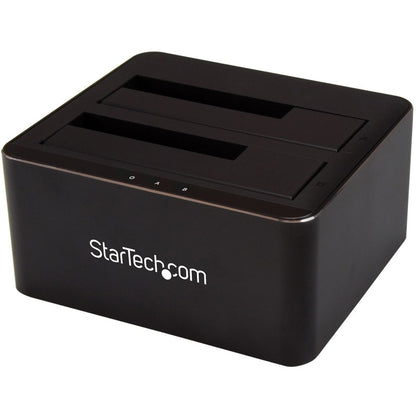 StarTech.com Station d'accueil pour disque dur USB 3.0 vers SATA à deux baies, SATA I/II/III 2,5/3,5 pouces, station d'accueil pour SSD/HDD, baies pour disque dur USB, chargement par le haut SDOCK2U33V